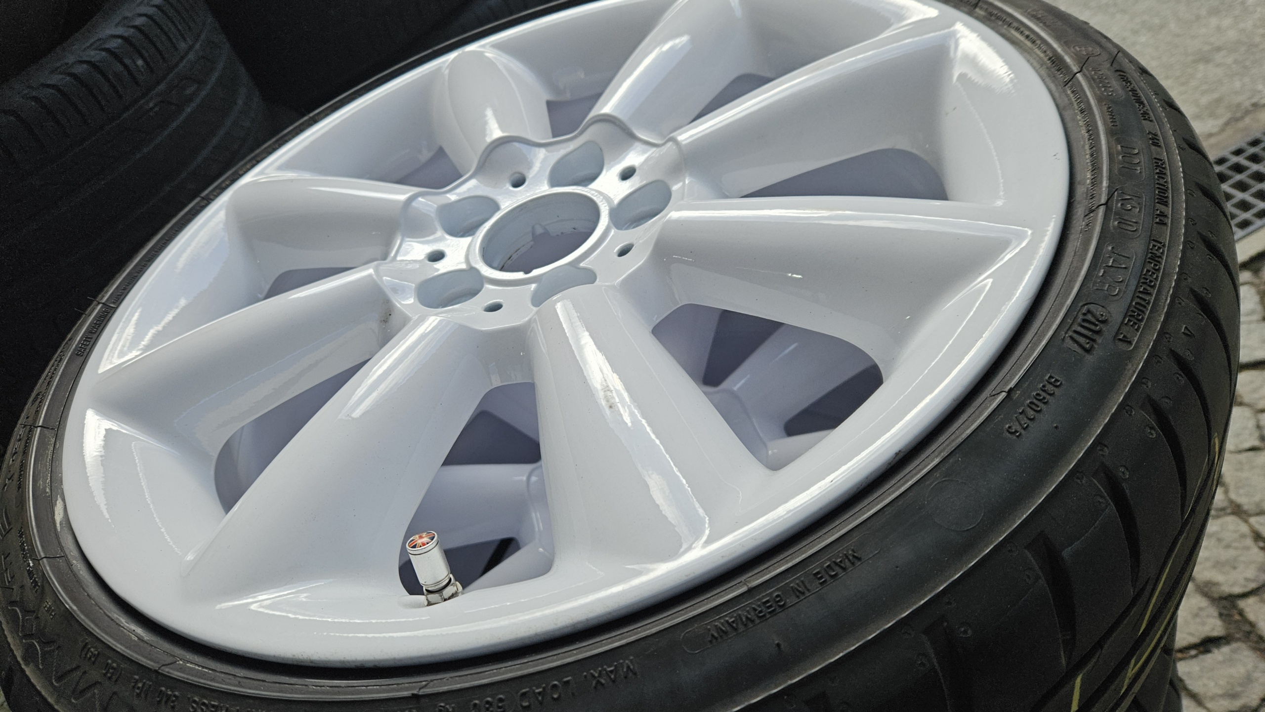 Original BBS 19 Zoll Alufelgen – Frisch Pulverbeschichtet (Porsche Silber) – 5x120 – Bild 5